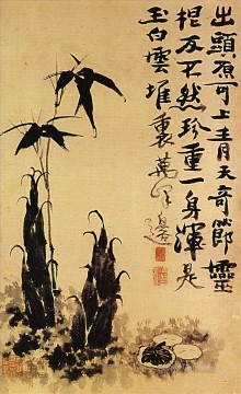 Shitao Shi Tao Painting - Shitao bamboo shoots 1707 old China ink